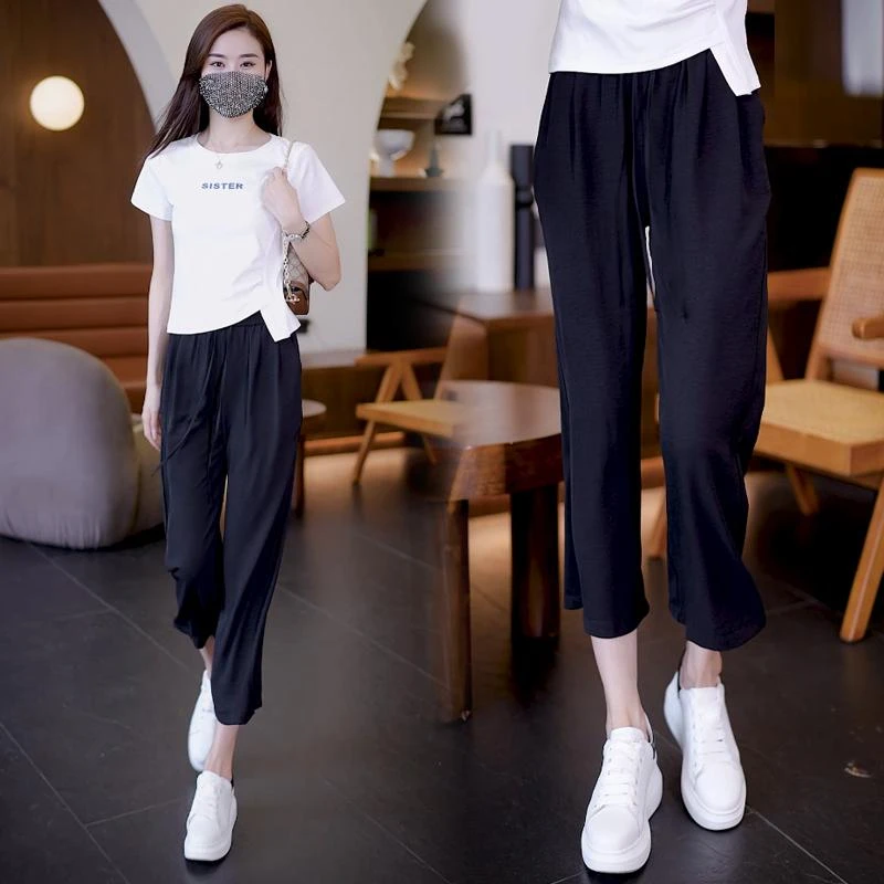 阔腿裤女夏季新款宽松显瘦薄款垂感拖地防晒慵懒风凉凉裤休闲裤
