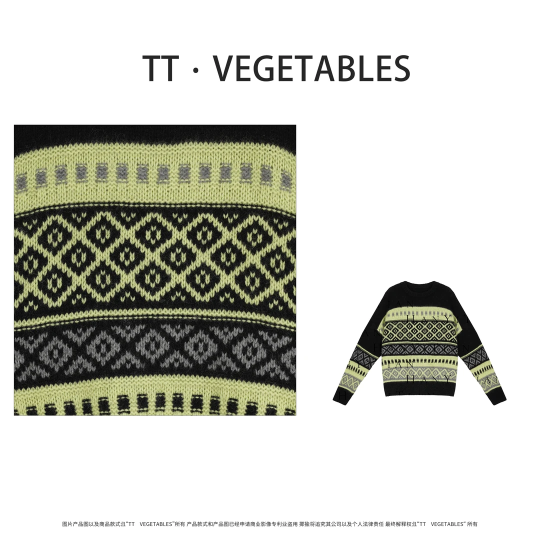 余味  针织衫宽松秋新款毛衣复古女923842