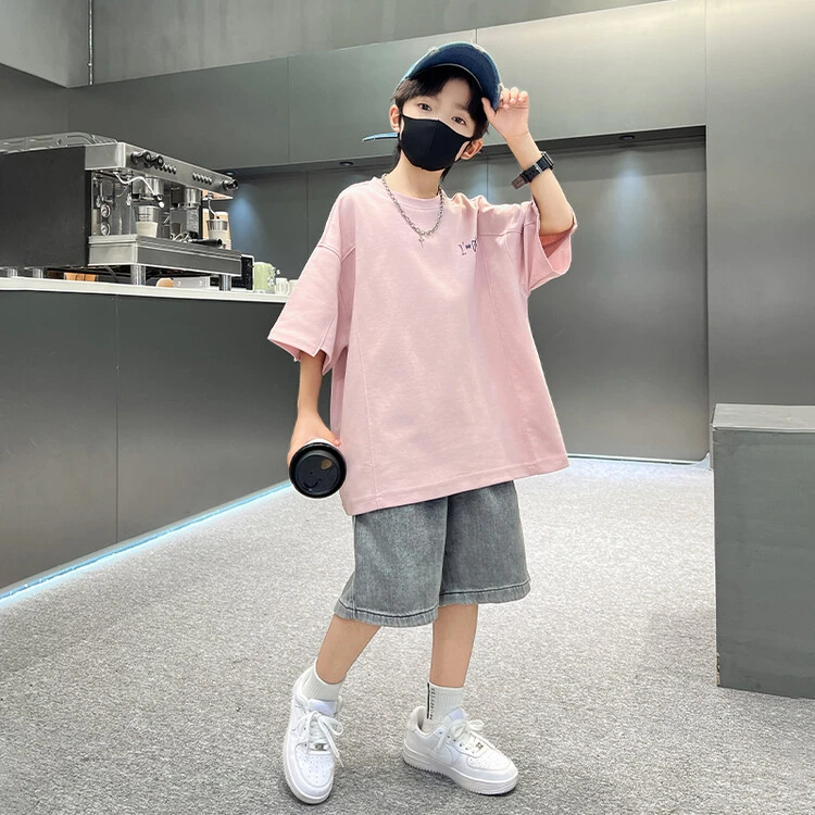 男童夏季半袖短袖T恤2025新款中大儿童装夏装时髦痞帅韩版上衣潮t