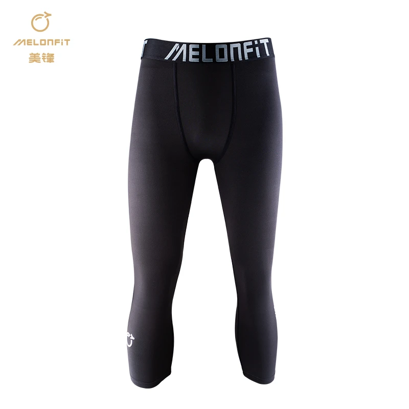 美锋七分裤打底弹力速干紧身裤男士轻薄款训练健身裤高弹MelonFit