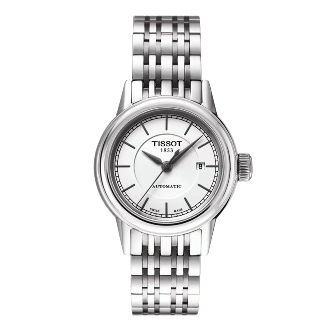 99新 Tissot/天梭 壹/卡森085207条钉白/表径29.5/男