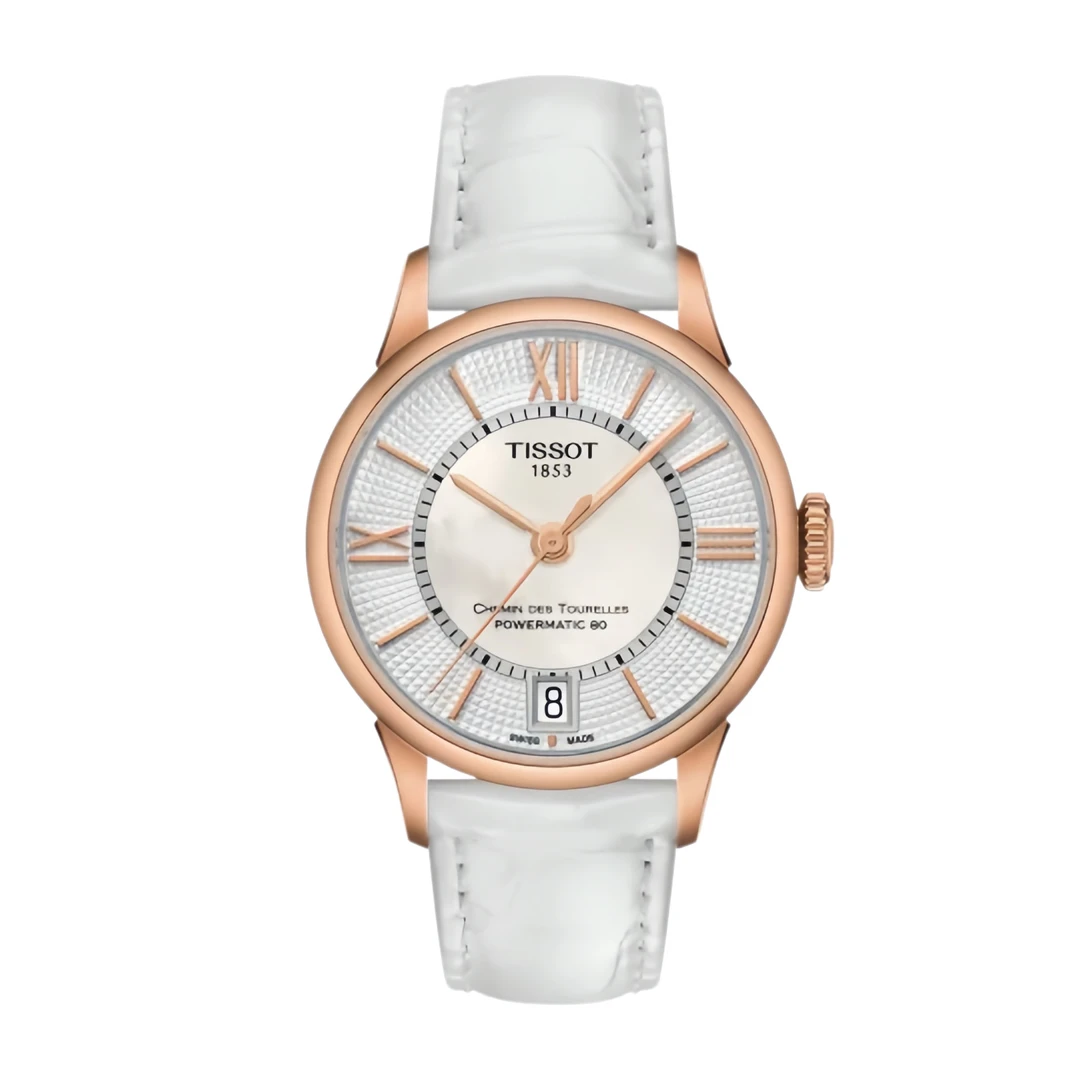 99新 Tissot/天梭 壹/杜鲁尔099207玫瑰金边/公价6900/表径32气质