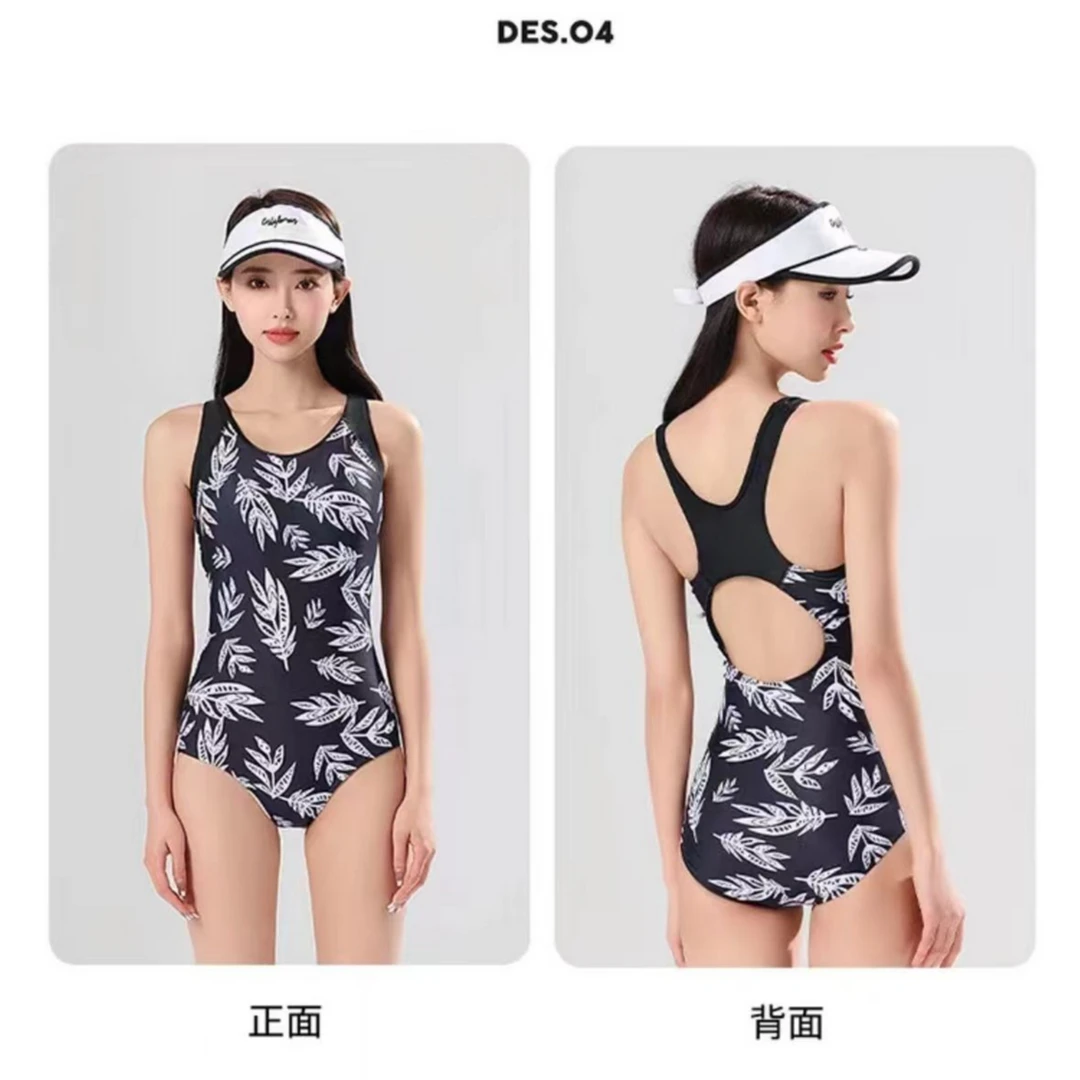 2303新款三角连体泳衣女修身显瘦少女温泉高级连体泳衣一体式