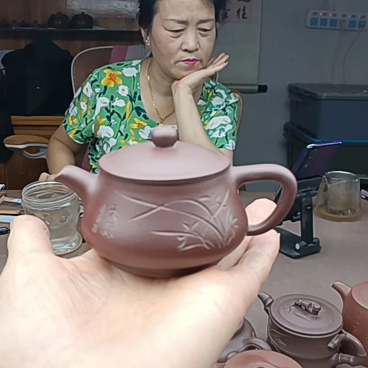 紫砂茶案唐*闪刻绘天缘