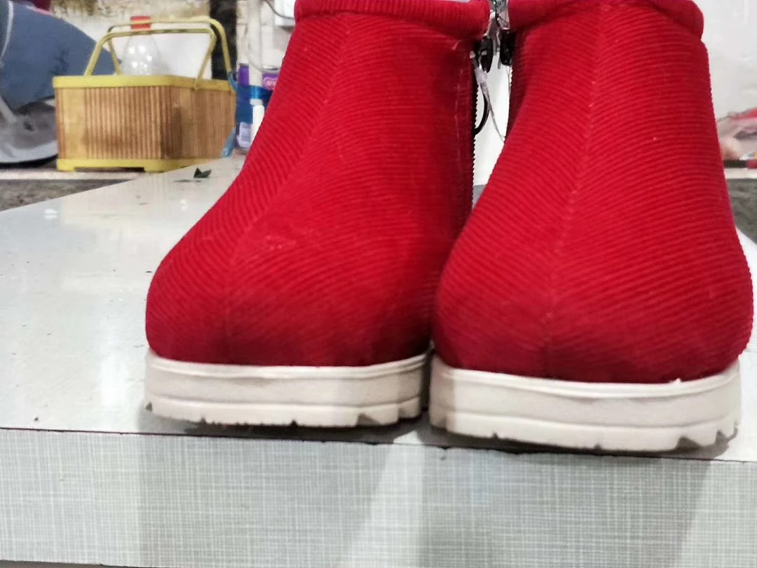 COS手工棉鞋 百分之30（羊羔毛）冬季防滑保暖中老年女童男士加绒