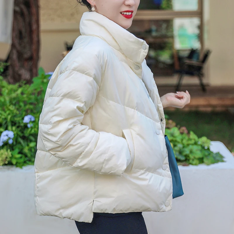 反季大促爆款正品鸭绒羽绒服新款小个子韩版时尚休闲短款轻薄外套