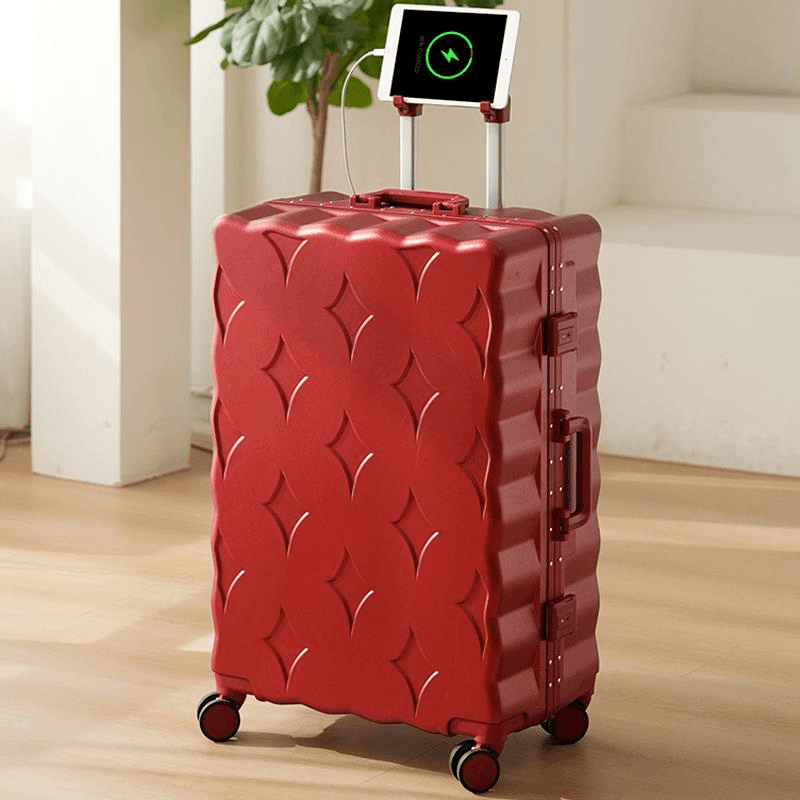 FAV MARTHA红色旅行箱行李箱2024新款结婚陪嫁女生高颜值24大容量
