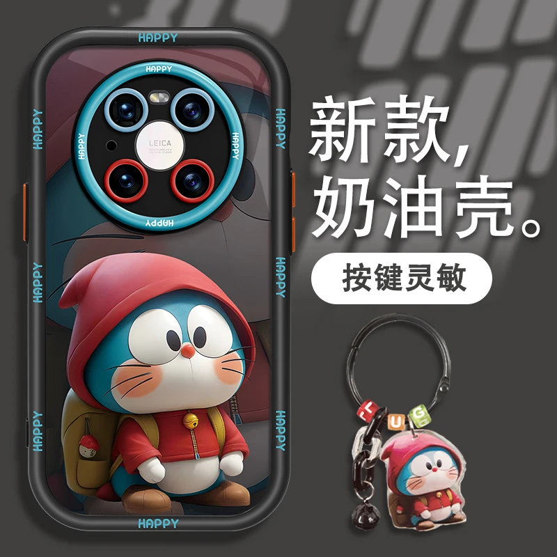 适用于华为mate40Pro叮当猫手机壳奶油硅胶全包女款网红防摔软壳