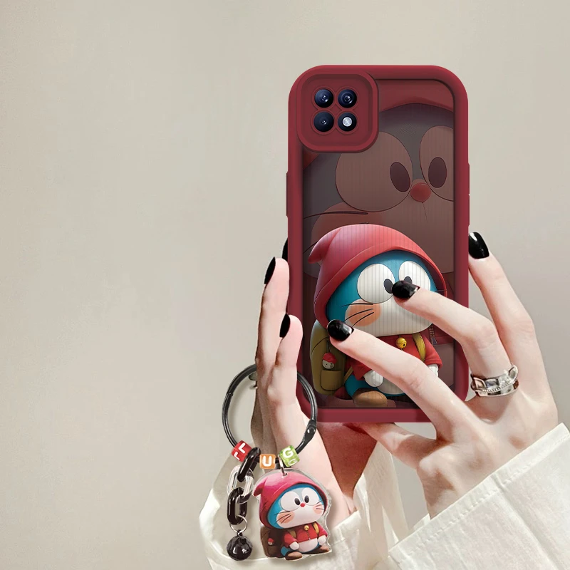 适用于OPPO A53-5G叮当猫个性手机壳网红全包硅胶防摔软壳女款