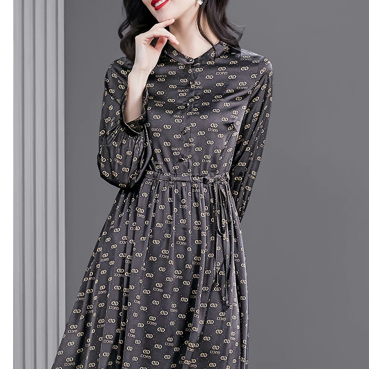 韩穆KA219332减龄连衣裙女夏新款妈妈高端气质裙子