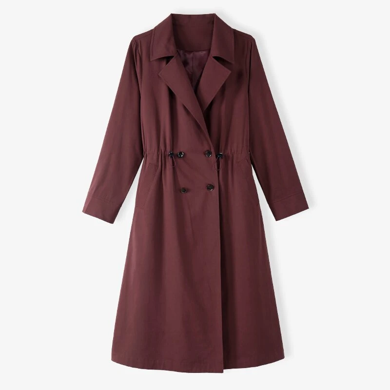 韩穆KA68806时尚精致款秋季新款2024风衣外套防风显瘦高级外套