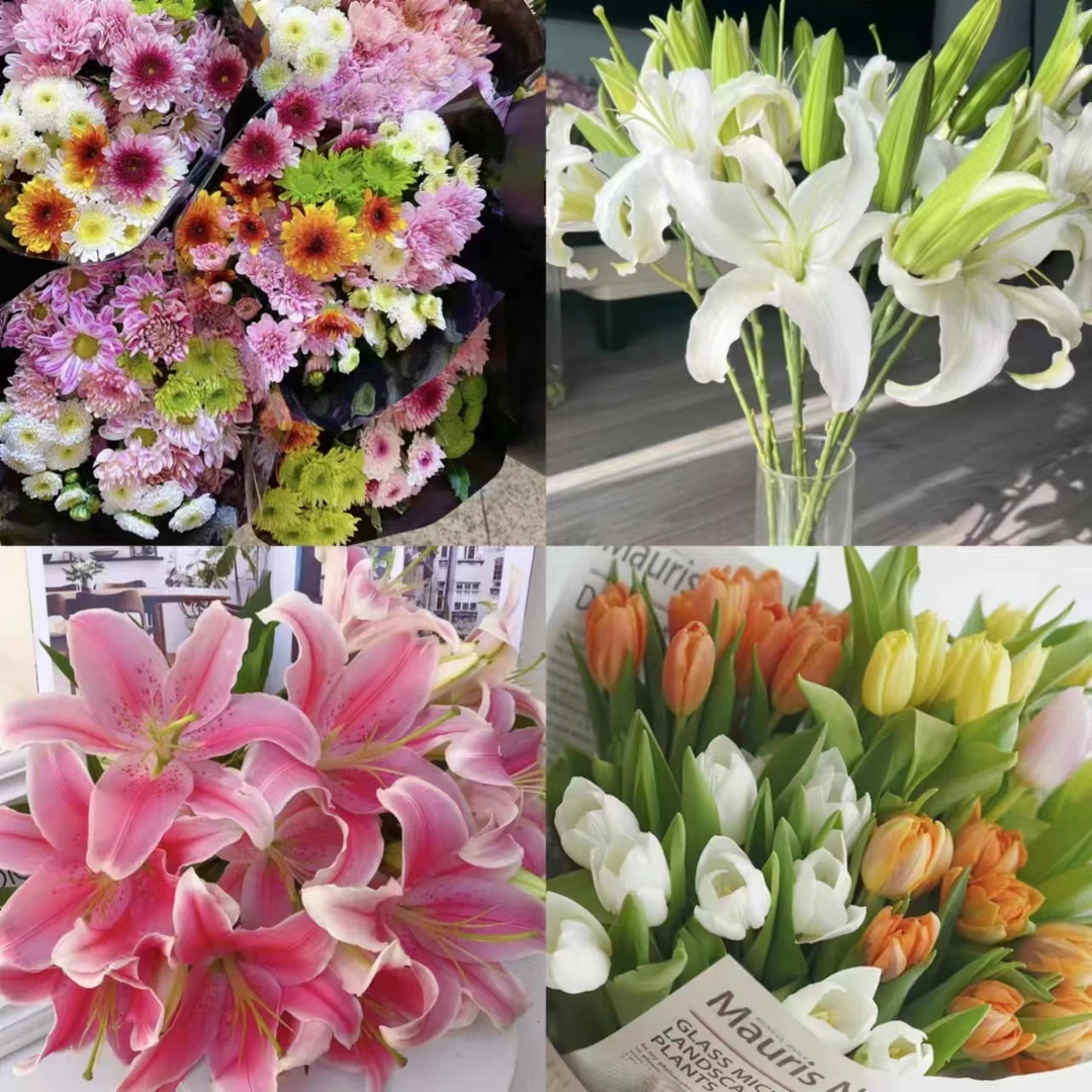 龙年福利鲜花大礼包(郁金香百合小雏菊组合)顺丰包邮