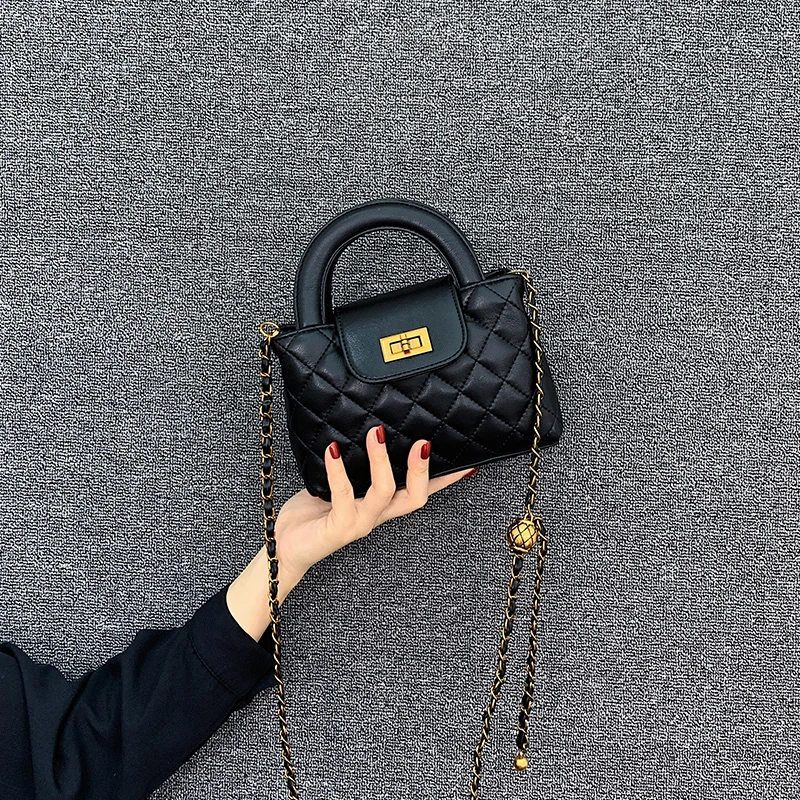 上档次手提包包女士2025新款今年流行单肩百搭洋气网红上班小拎包