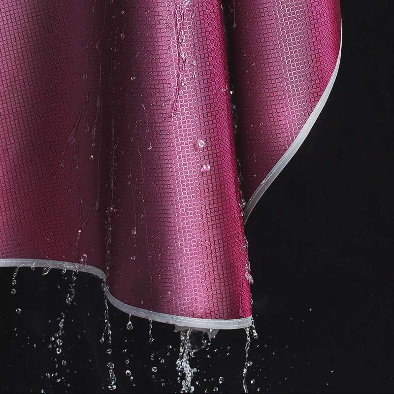 提花布雨衣双帽檐镜套反光雨披电动车摩托车雨批加厚单双人防暴雨