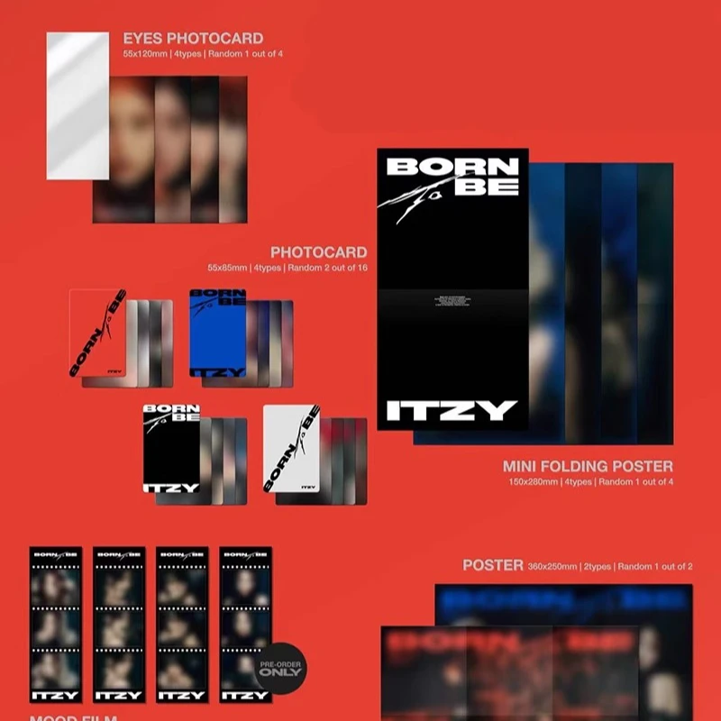 ITZY梯击 born to be 正规二限量/电子/PB版小卡海报正版周边特典