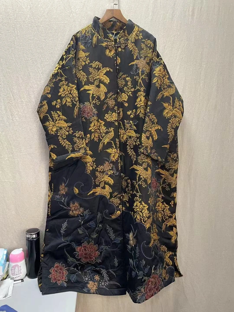 （漂亮女人家）楚馨24D364民族风重工刺绣棉服袍子