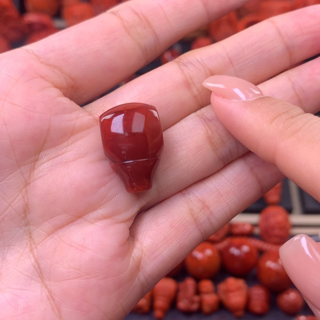 【闪购商品】南红玛瑙火焰纹奶嘴三通13mm➕未镶嵌