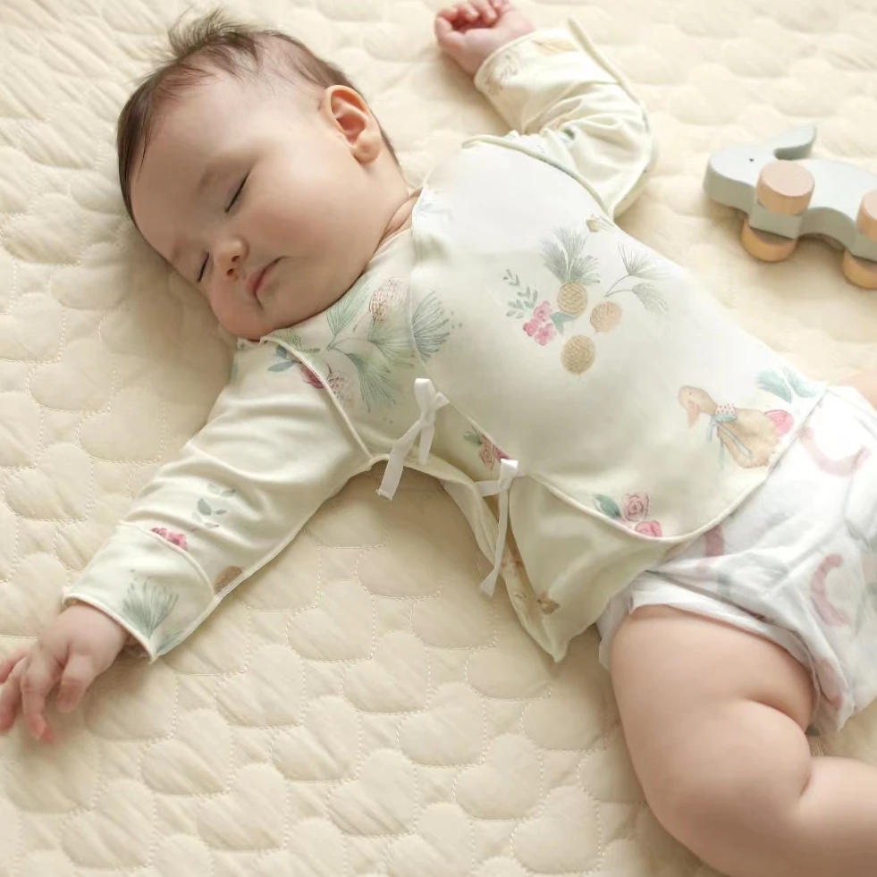 雅赞【新生儿半背衣】亲肤软糯透气棉家居新生儿宝宝半背衣睡觉