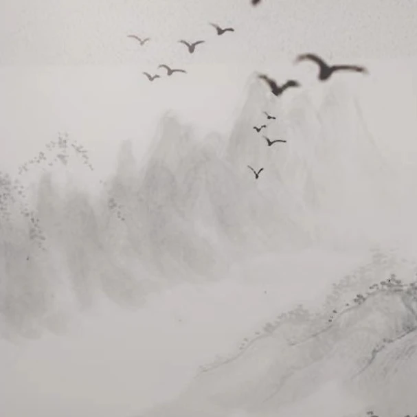 专属浮力 ！名家字画/收藏，国画作品，浮力白天（卷轴装裱）