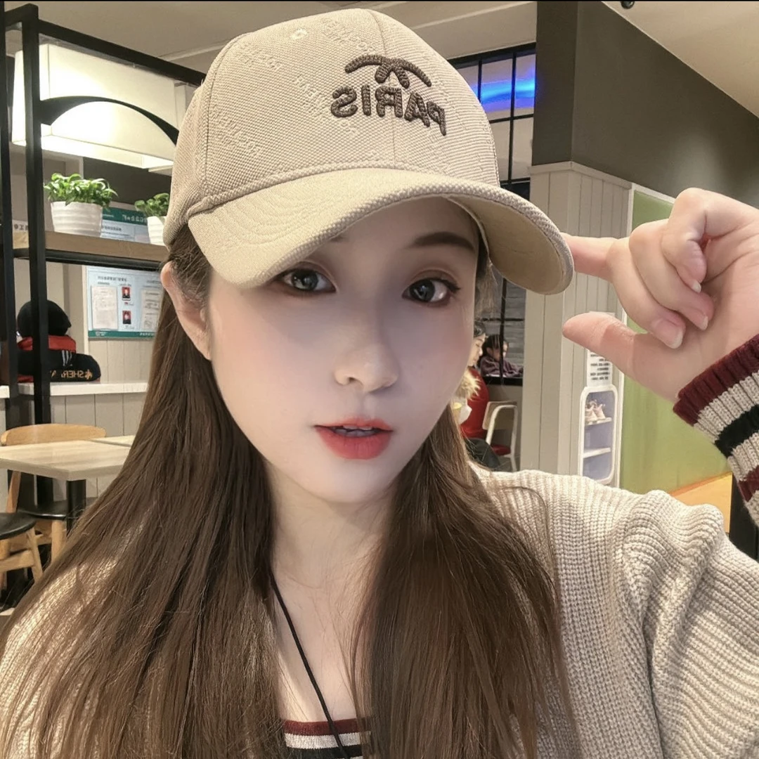 PA半香韩版春季新款时尚百搭高品质菠萝布男女同款加大加深棒球帽