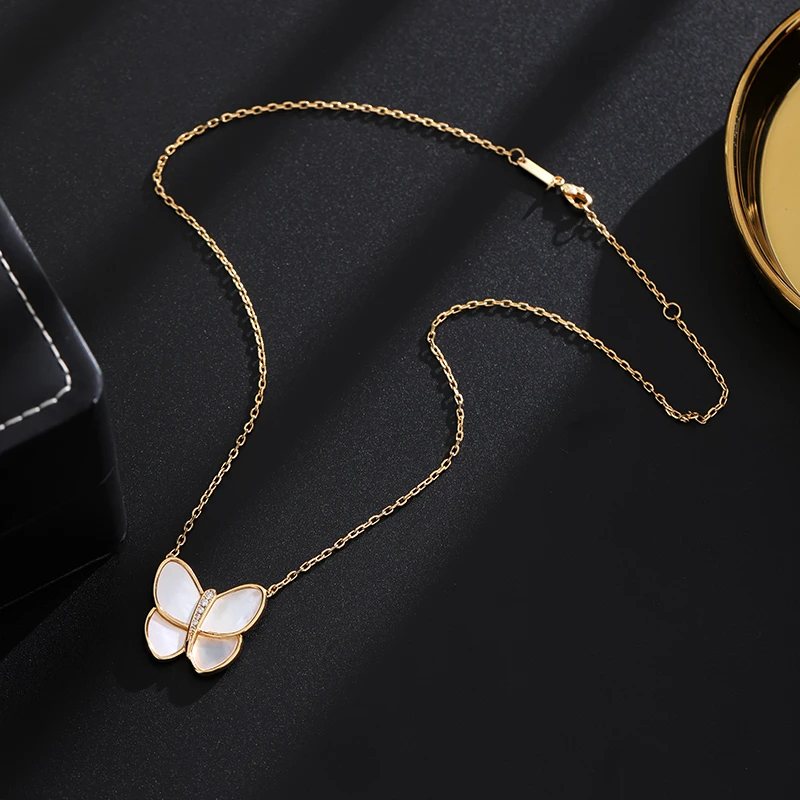 铜合金项链 《货号7292》时尚百搭超仙蝴蝶项链