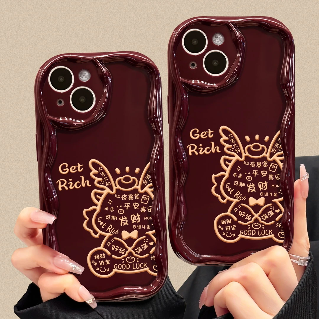 线条小龙适用苹果/华为/OPPOVIVO小米荣耀手机壳新款颜值网红