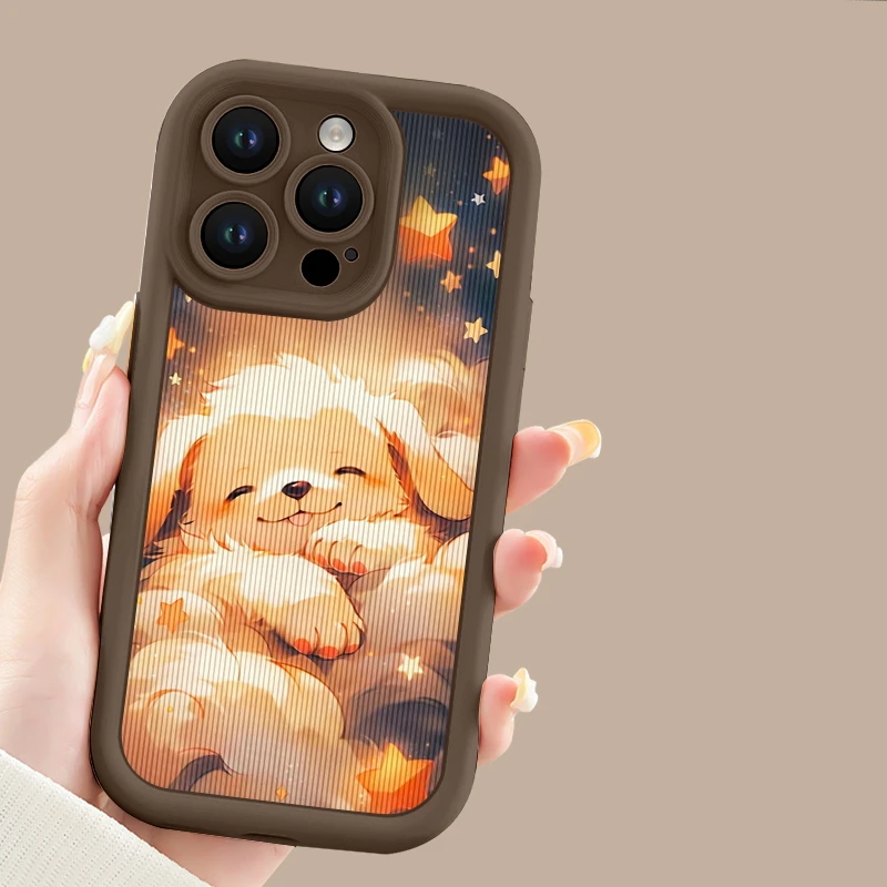 睡觉小狗适用苹果15手机壳iPhone14pro防摔13pro/12时尚11潮软壳
