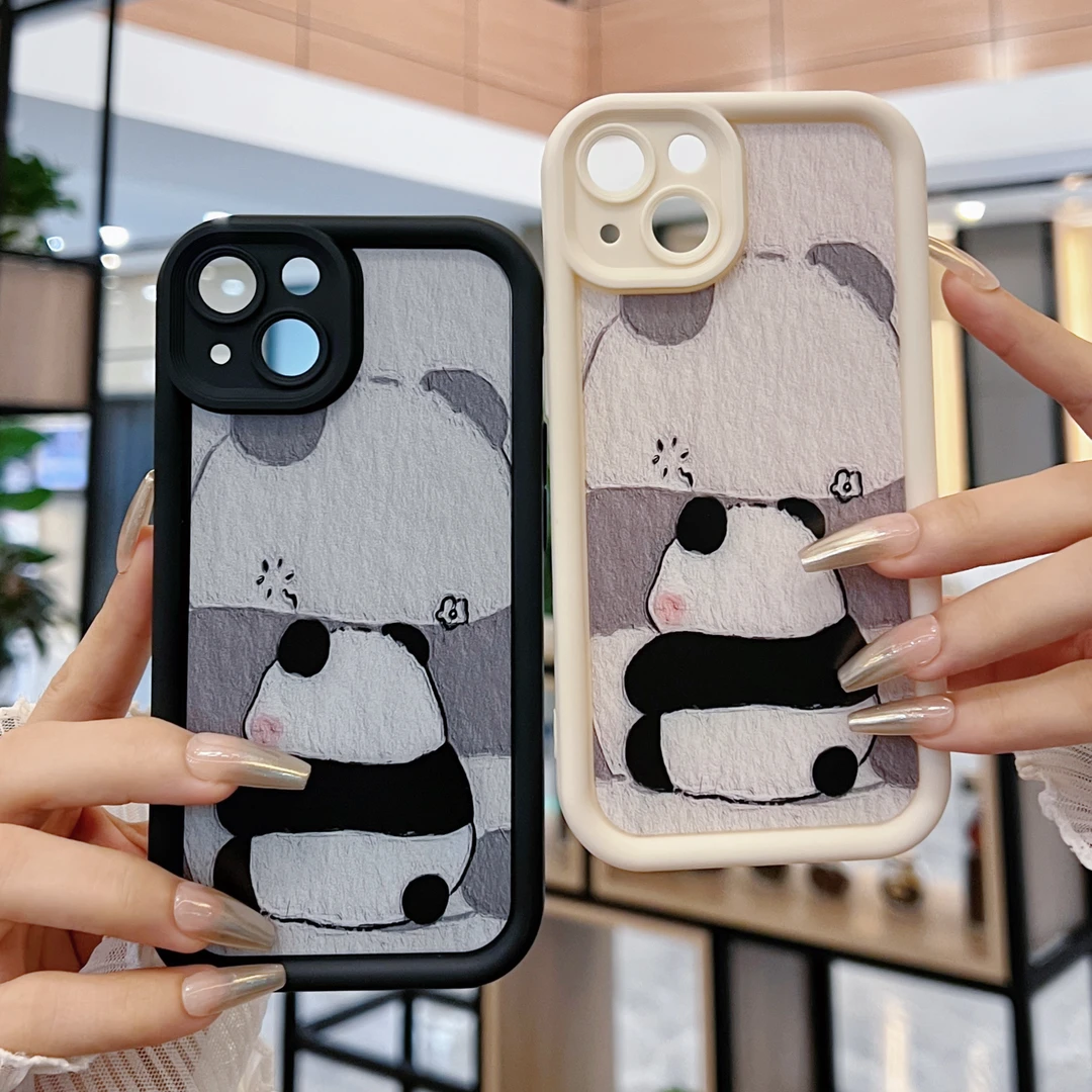 生气熊猫适用苹果15手机壳iPhone14/13/12软promax女ultra硅胶