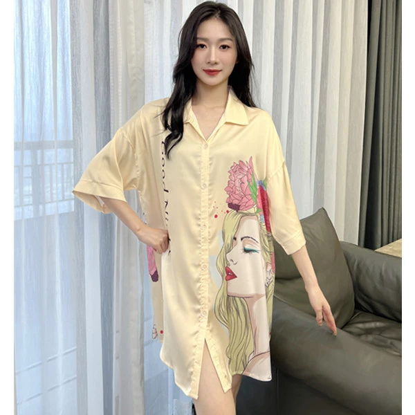 冰丝薄款凉睡裙夏季女款2024年新款网红爆款女士夏款高级感睡衣