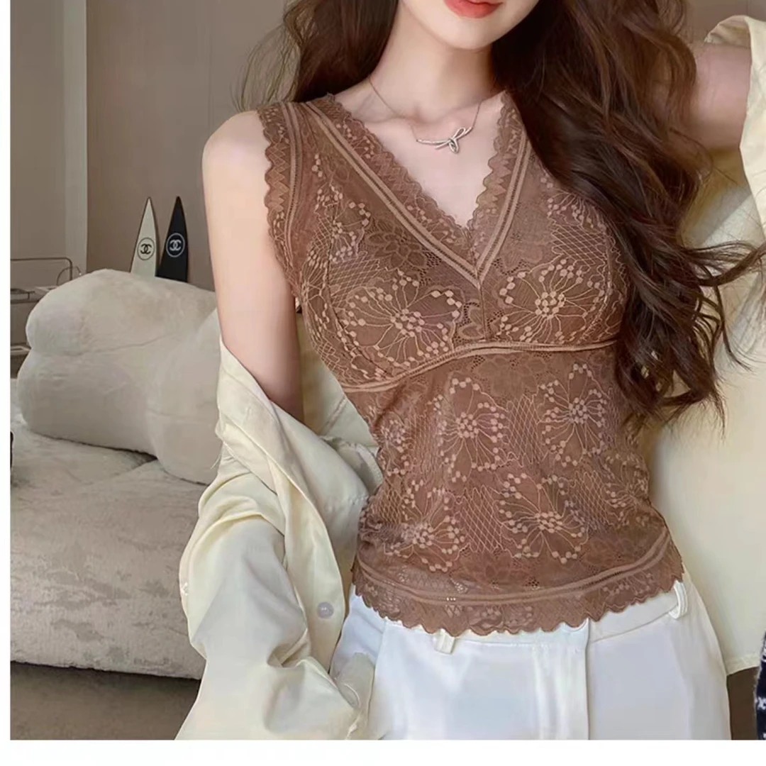 23004新款网红女士蕾丝背心固定一体乳胶杯宽肩美背时尚百搭内衣