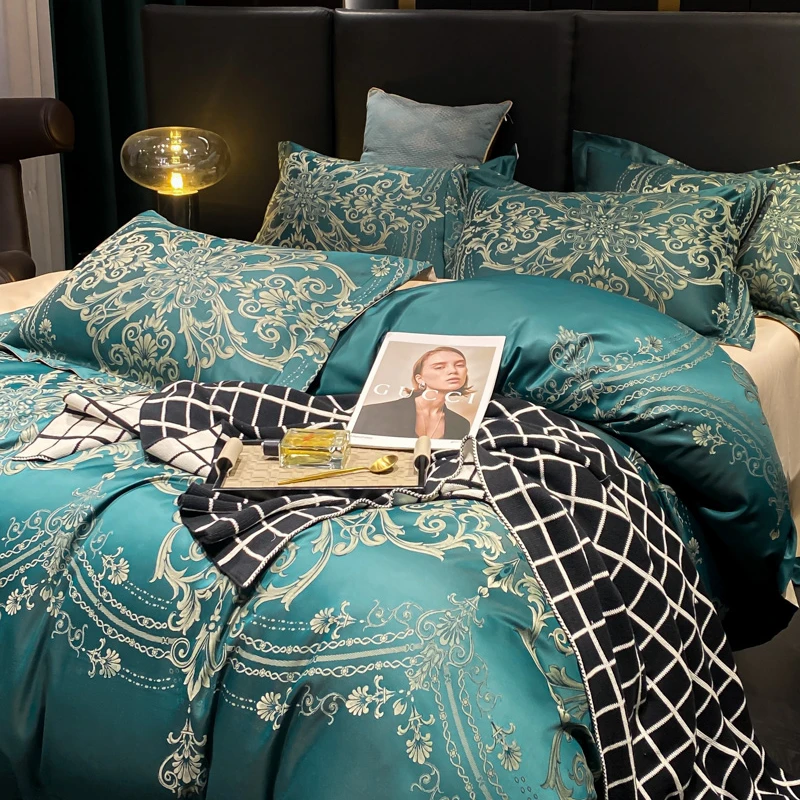 高端！轻奢提花色织四件套--梦巴黎