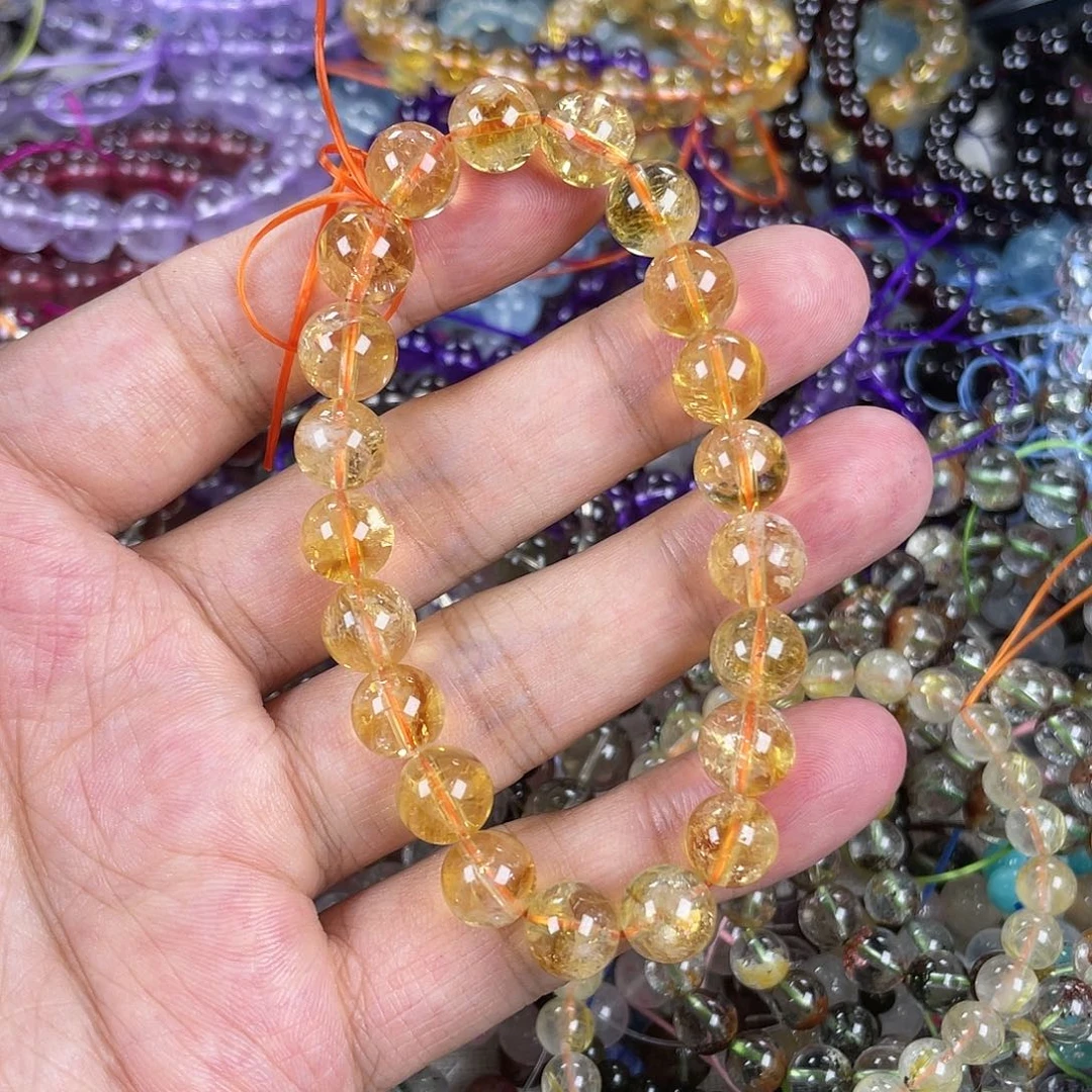 水晶手链未镶嵌421黄水晶卡8.8