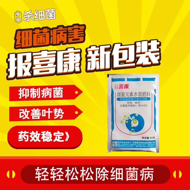 报喜康抑细菌微量元素水溶肥细菌性角斑病软腐病青枯病补锌叶面肥
