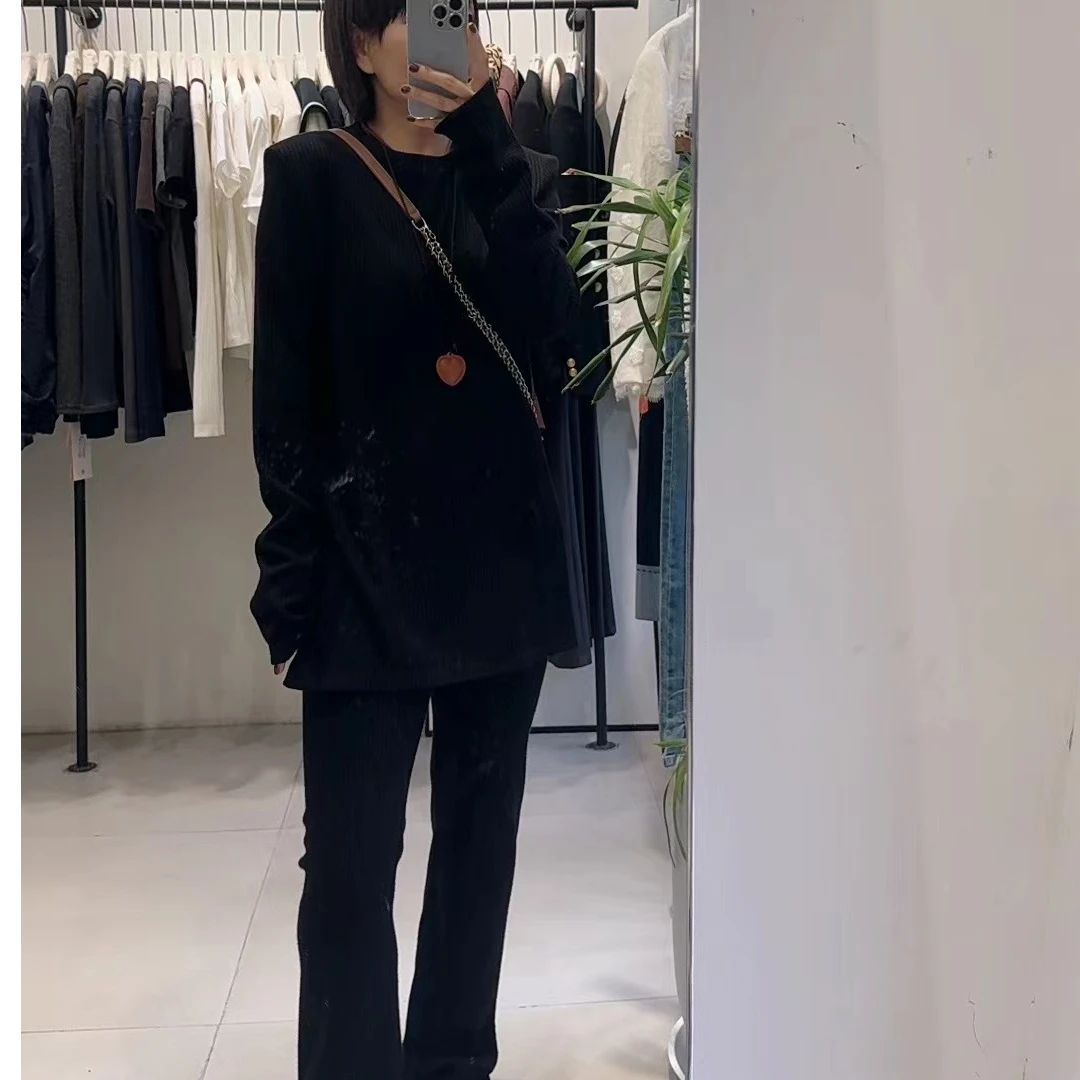 2024李红家加厚坑条套装