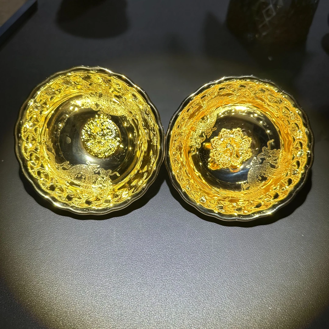 【闪购商品】高端茶器 金龙+金凤凰 对杯主人杯