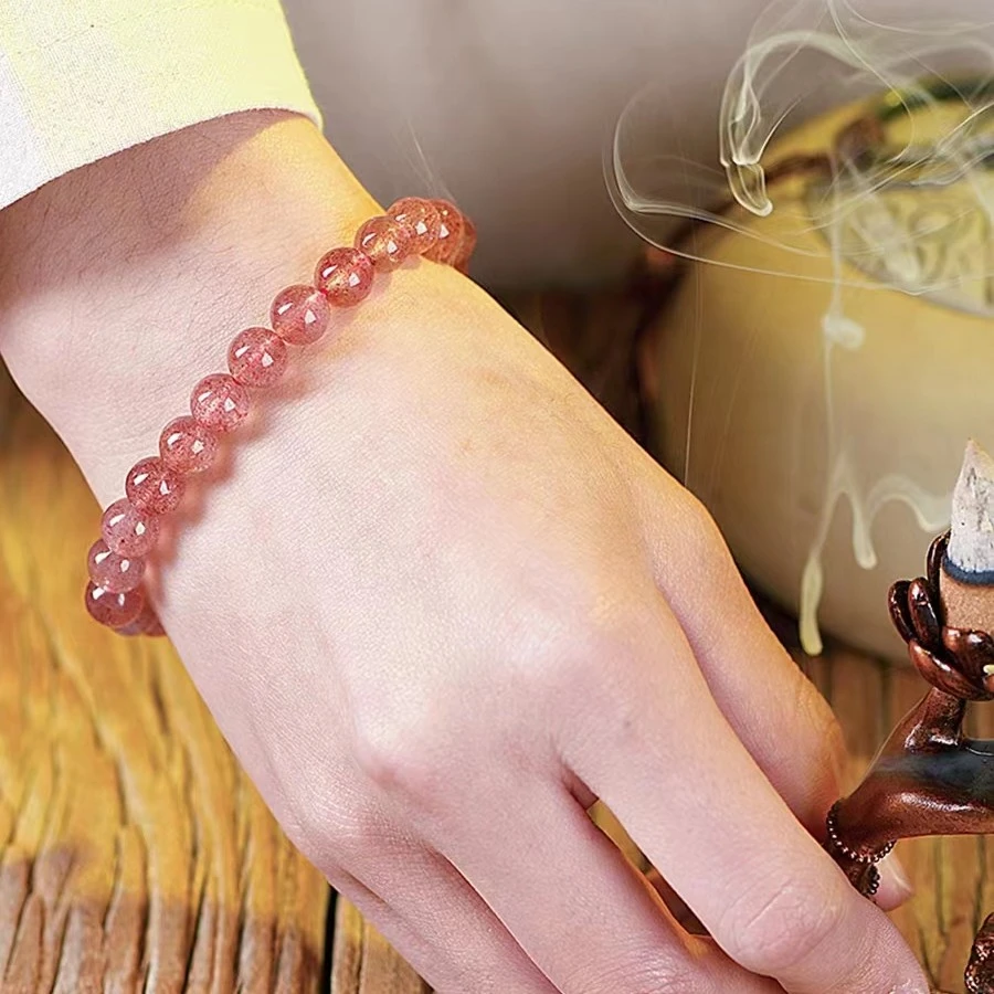 K-005胖妹妹大码饰品时尚百搭轻奢气质加长草莓晶手串