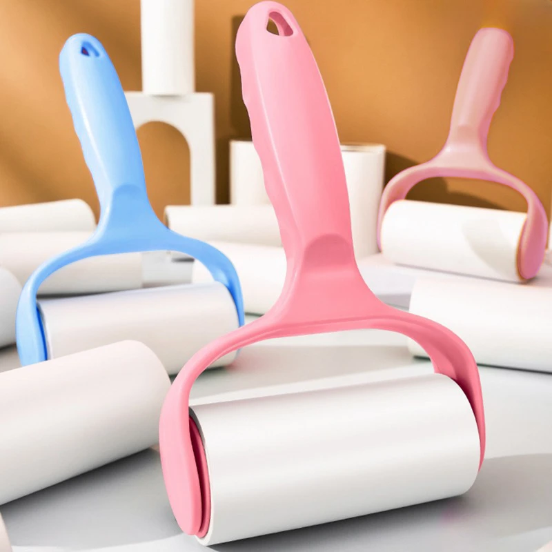 可撕式粘尘刷毛强力粘毛器便携式滚刷吸毛刷衣服黏毛毡替换卷纸