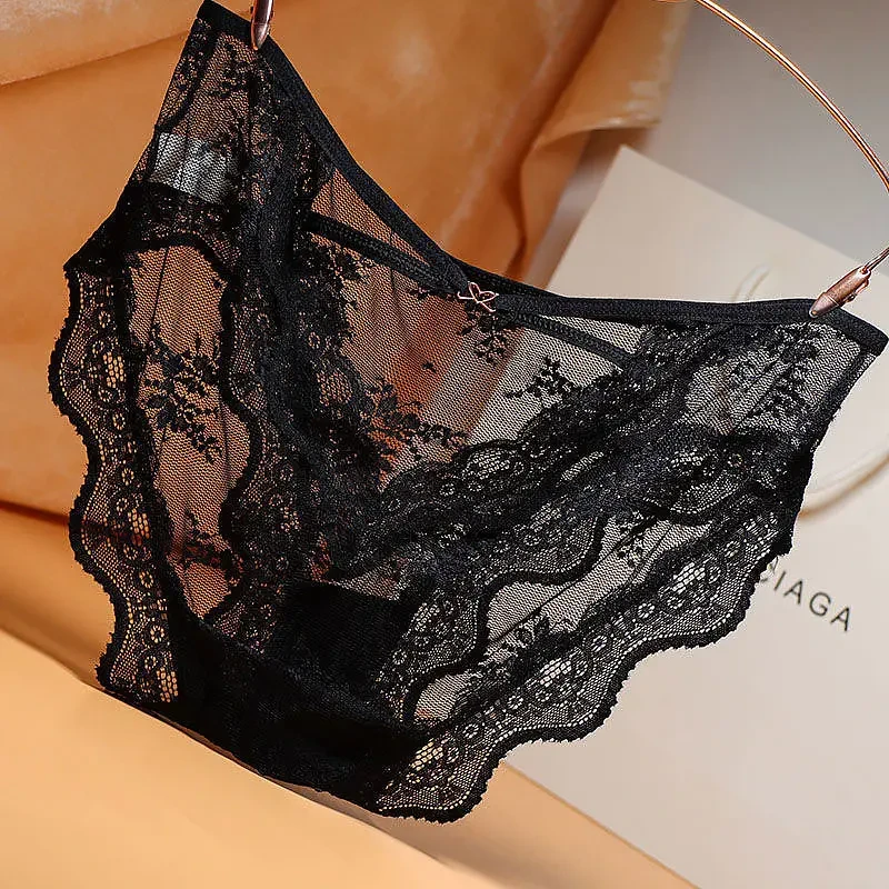 超薄蕾丝内裤女款爆款2023新款网红款中腰收腹塑身裤女士无痕短裤