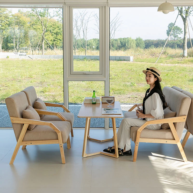 网红咖啡厅清吧桌椅组合民宿酒店酒馆卡座沙发洽谈茶楼接待休闲