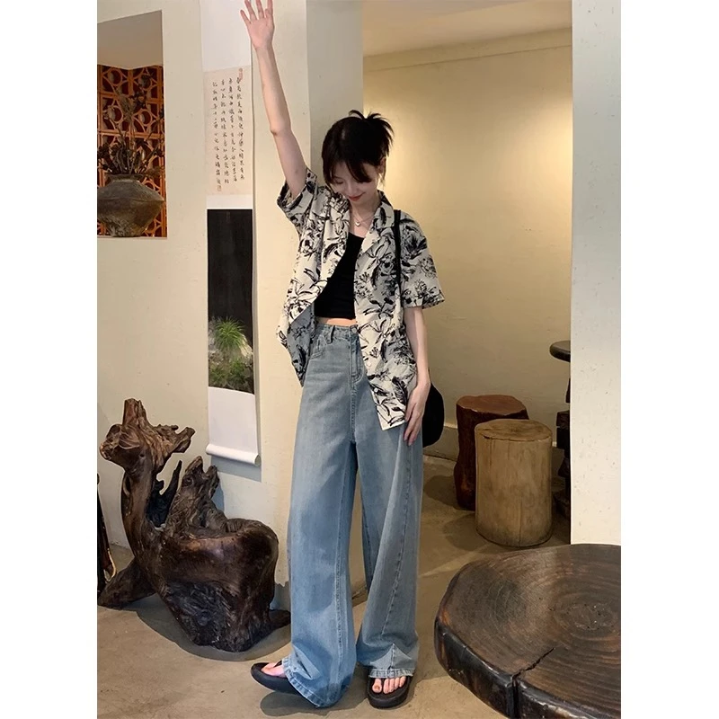 牛仔辣妹显瘦外套短款上衣短袖港风气质女青春潮流衬衫新款时尚