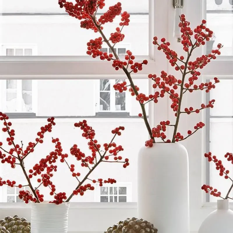 【推荐】进口北美冬青花水培鲜花年宵花新年装饰乔迁家居摆件