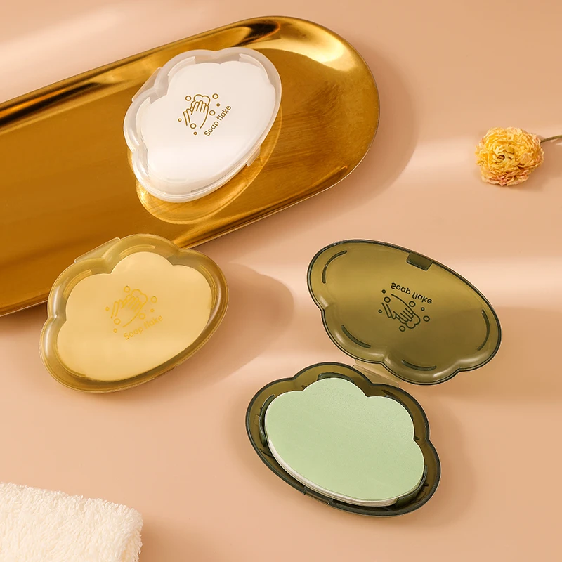 日本旅行便携式一次性洗手片香皂片儿童学生随身携带花瓣小肥皂纸