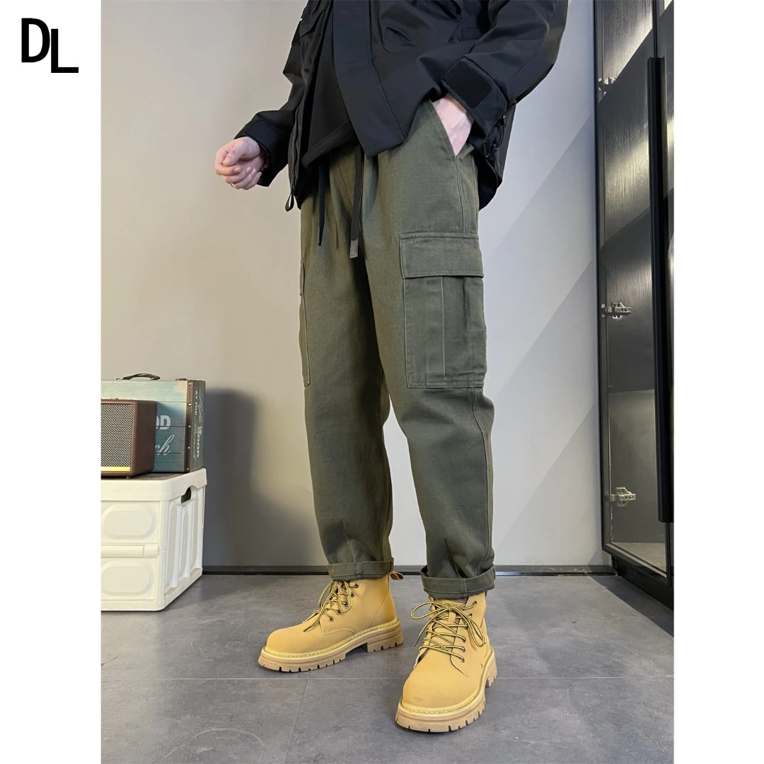 秋冬工装裤重磅休闲裤复古百搭宽松大码宽松男秋冬裤子男士多口袋