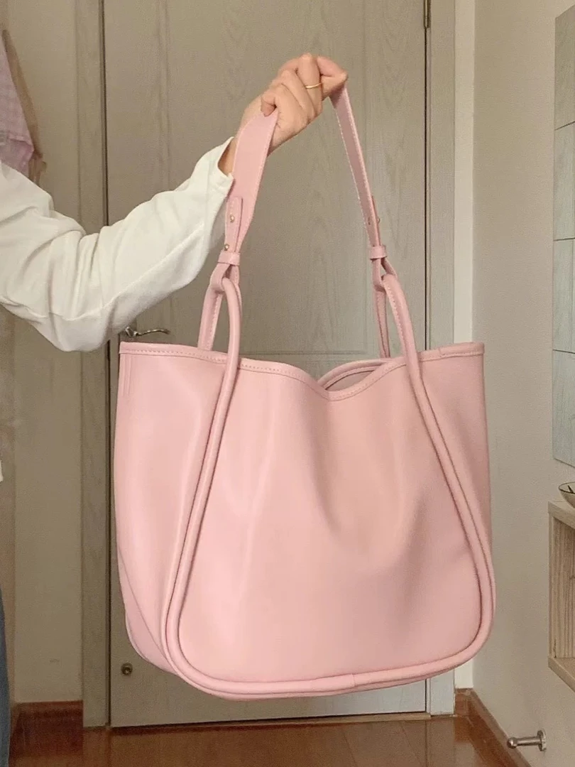 2024春夏新款洋气手提大包休闲百搭单肩通勤托特大包女韩版小众00