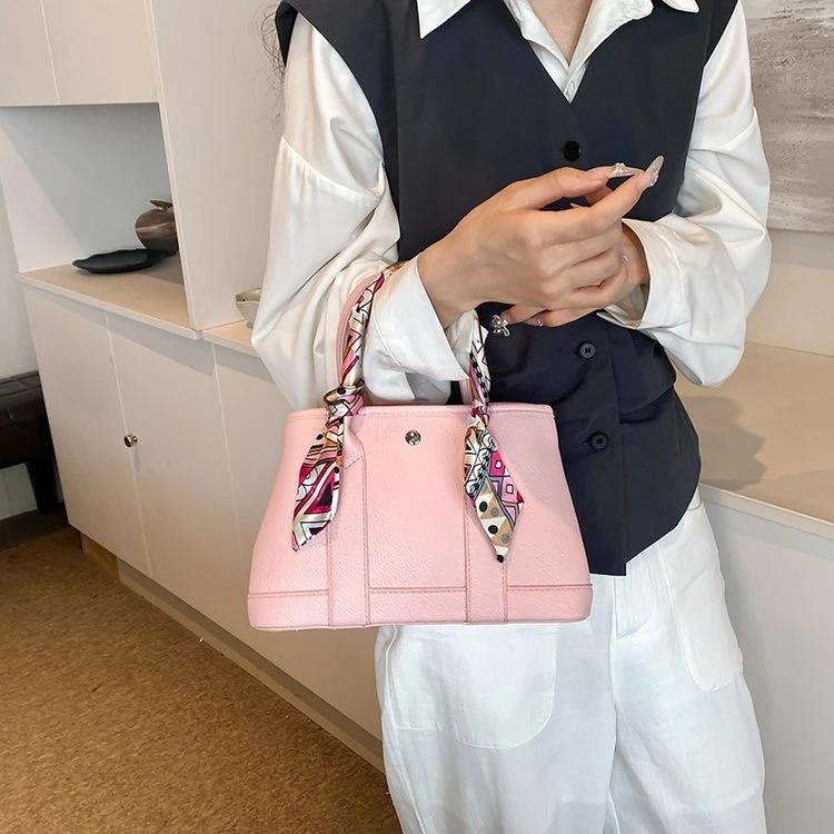 大容量时尚女包包荔枝纹简约花园包通勤多用手提包单肩斜跨包2315