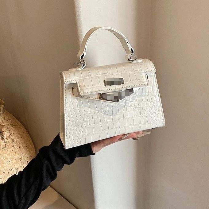 夏季新款荔枝纹小号凯利精致网红洋气百搭高级单肩斜跨小包包3001