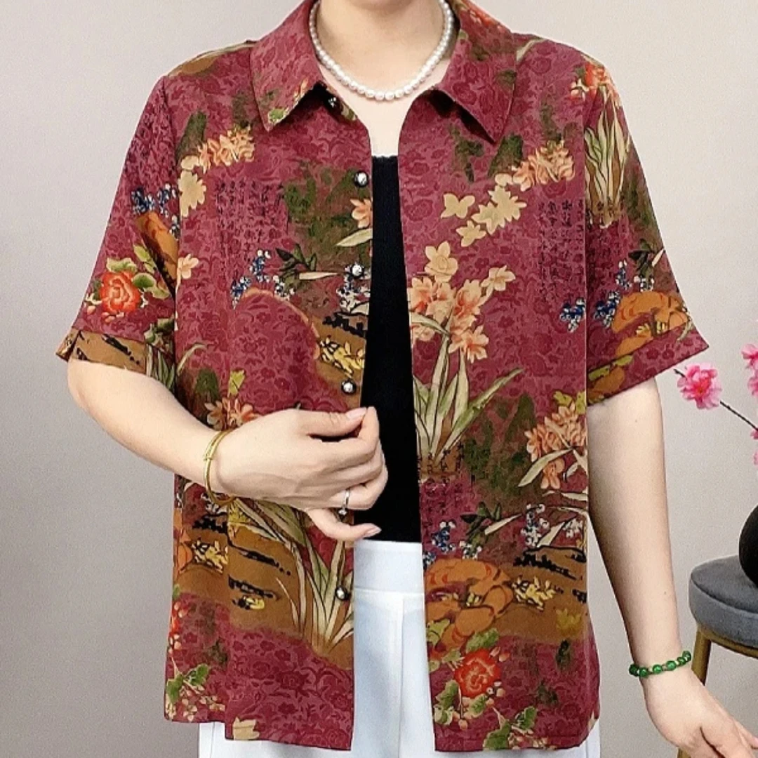 中老年女装时尚洋气新款衬衫