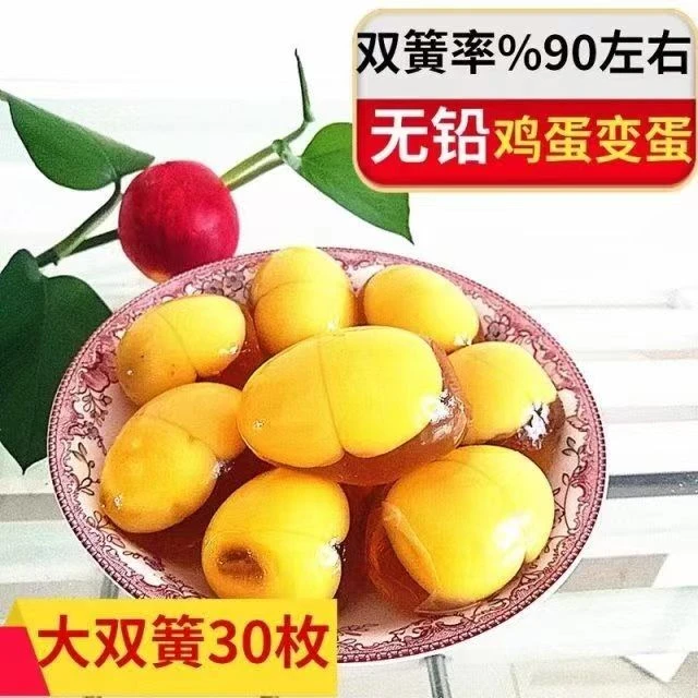 【双黄】鸡蛋变蛋皮蛋无铅溏心黄金皮蛋【山东河南两仓发货】