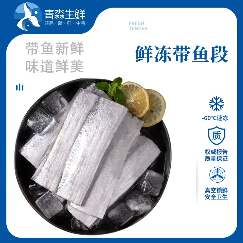 严选精品优质无冰带鱼段 中段 新鲜冷冻500g*5袋