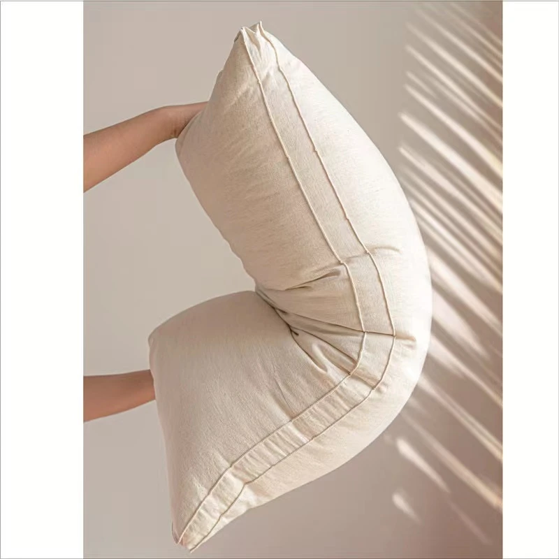 明治西川罗布麻雨露亚麻棉枕头枕芯日本小松精炼低枕中枕多功能